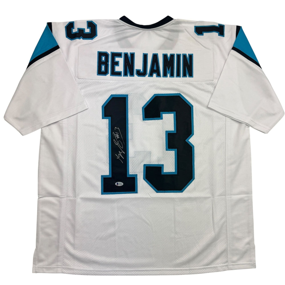 Autographed/Signed Kelvin Benjamin Carolina White Football Jersey Beckett BAS COA (ONLINE ORDER ONLY)