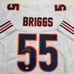 Autographed/Signed Lance Briggs Chicago White Football Jersey JSA COA (ONLINE ORDER ONLY)