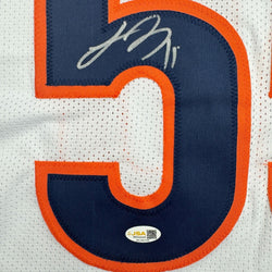 Autographed/Signed Lance Briggs Chicago White Football Jersey JSA COA (ONLINE ORDER ONLY)