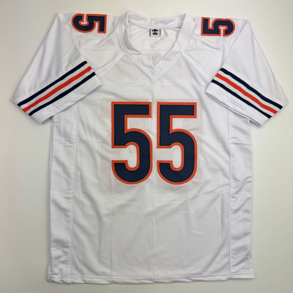 Autographed/Signed Lance Briggs Chicago White Football Jersey JSA COA (ONLINE ORDER ONLY)