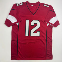 Autographed/Signed John Brown Arizona Red Football Jersey JSA COA (ONLINE ORDER ONLY)