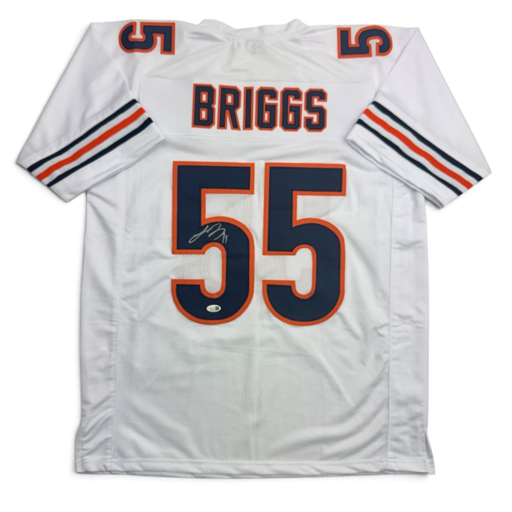 Autographed/Signed Lance Briggs Chicago White Football Jersey JSA COA (ONLINE ORDER ONLY)