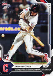 2026 Topps Now Travis Bazzana #462 Orange Foil /10 2 Run Blast Delivers First Career Walk Off Home Run Cleveland Guardians Rookie RC Baseball Card (ONLINE ORDER ONLY)