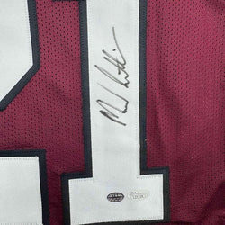 Framed Autographed/Signed Marcus Lattimore 35x39 South Carolina Maroon College Football Jersey JSA COA (ONLINE ORDER ONLY)