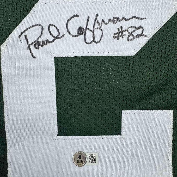 Framed Autographed/Signed Paul Coffman 35x39 Green Bay Green Football Jersey Beckett BAS COA (ONLINE ORDER ONLY)