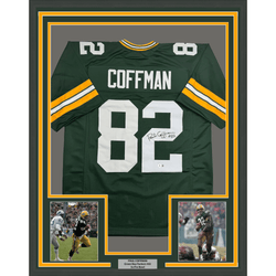 Framed Autographed/Signed Paul Coffman 35x39 Green Bay Green Football Jersey Beckett BAS COA (ONLINE ORDER ONLY)