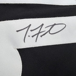 Framed Autographed/Signed Troy Fautanu 35x39 Pittsburgh Black Football Jersey JSA COA (ONLINE ORDER ONLY)