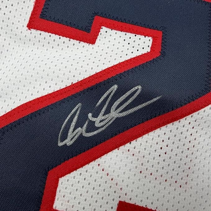 Framed Autographed/Signed Joe Johnson 35x39 Atlanta White Basketball Jersey Beckett BAS COA (ONLINE ORDER ONLY)