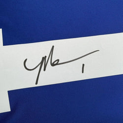 Framed Autographed/Signed Malik Nabers 35x39 New York Giants Blue Authentic Football Jersey Fanatics COA (ONLINE ORDER ONLY)