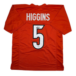 Autographed/Signed Tee Higgins Cincinnati Orange Football Jersey Beckett BAS COA (ONLINE ORDER ONLY)