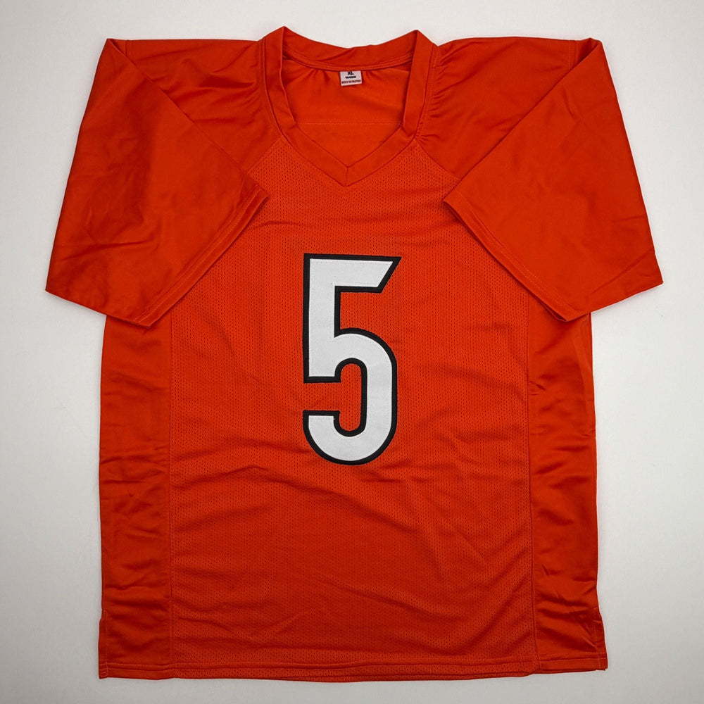 Autographed/Signed Tee Higgins Cincinnati Orange Football Jersey Beckett BAS COA (ONLINE ORDER ONLY)