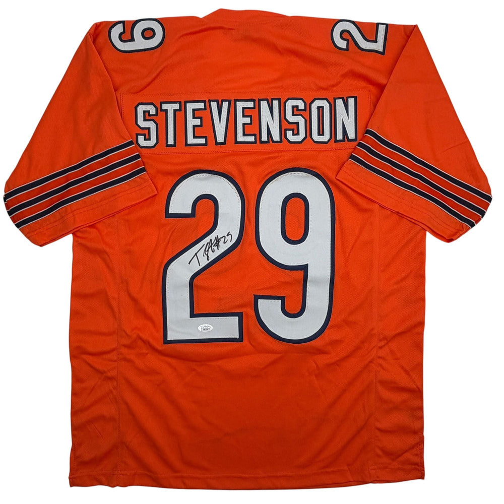 Autographed/Signed Tyrique Stevenson Chicago Orange Football Jersey JSA COA (ONLINE ORDER ONLY)