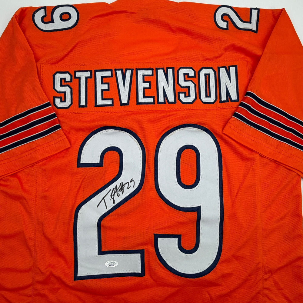 Autographed/Signed Tyrique Stevenson Chicago Orange Football Jersey JSA COA (ONLINE ORDER ONLY)