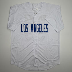 Autographed/Signed Manny Ramirez MannyWood Los Angeles White Baseball Jersey Beckett BAS COA (ONLINE ORDER ONLY)