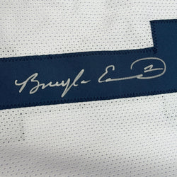 Autographed/Signed Braylon Edwards Michigan White College Football Jersey Beckett BAS COA (ONLINE ORDER ONLY)