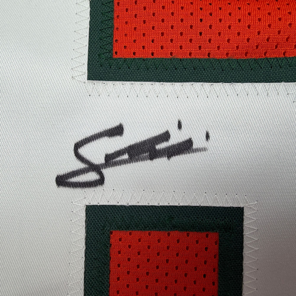 Autographed/Signed Francis Mauigoa Miami Orange College Football Jersey JSA COA (ONLINE ORDER ONLY)