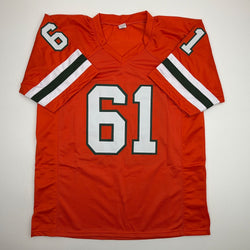 Autographed/Signed Francis Mauigoa Miami Orange College Football Jersey JSA COA (ONLINE ORDER ONLY)