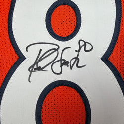 Autographed/Signed Rod Smith 2x SB Champs Denver Orange Pro Cut Football Jersey Beckett BAS COA (ONLINE ORDER ONLY)