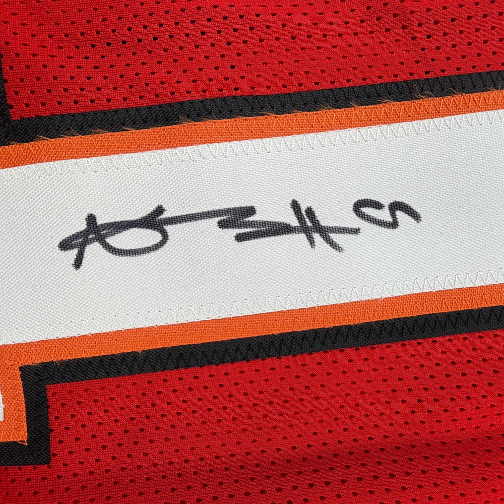 Autographed/Signed Antonio Brown Tampa Bay Red Football Jersey Beckett BAS COA (ONLINE ORDER ONLY)
