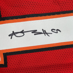 Autographed/Signed Antonio Brown Tampa Bay Red Football Jersey Beckett BAS COA (ONLINE ORDER ONLY)