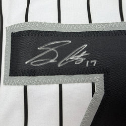 Autographed/Signed Sam Antonacci Chicago Pinstripe Baseball Jersey Beckett BAS COA (ONLINE ORDER ONLY)