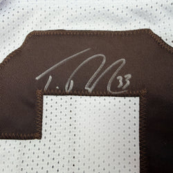 Autographed/Signed Trent Richardson Cleveland White Football Jersey JSA COA (ONLINE ORDER ONLY)