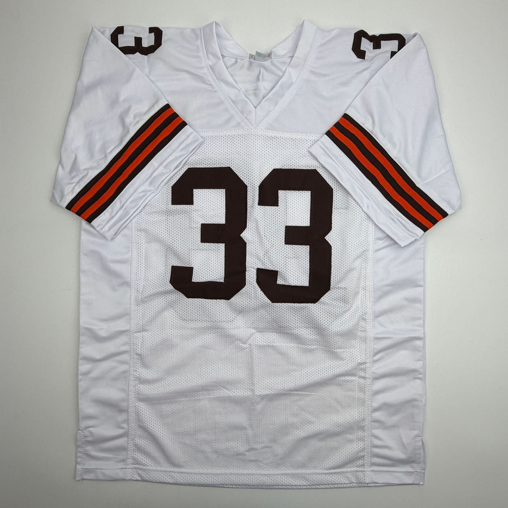 Autographed/Signed Trent Richardson Cleveland White Football Jersey JSA COA (ONLINE ORDER ONLY)