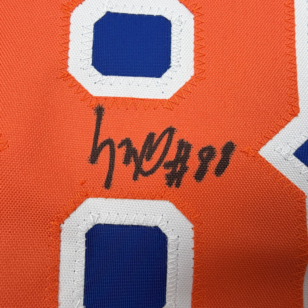 Autographed/Signed Luis Robert Jr. New York Blue Baseball Jersey Beckett BAS COA (ONLINE ORDER ONLY)