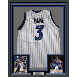 Framed Autographed/Signed Desmond Bane 35x39 Orlando White Pinstripe Basketball Jersey Beckett BAS COA (ONLINE ORDER ONLY)