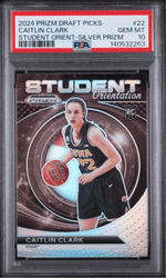 Graded 2024 Panini Prizm Draft Picks Caitlin Clark #22 Student Orientation Silver Prizm Rookie RC Basketball Card PSA 10 Gem Mint (ONLINE ORDER ONLY)