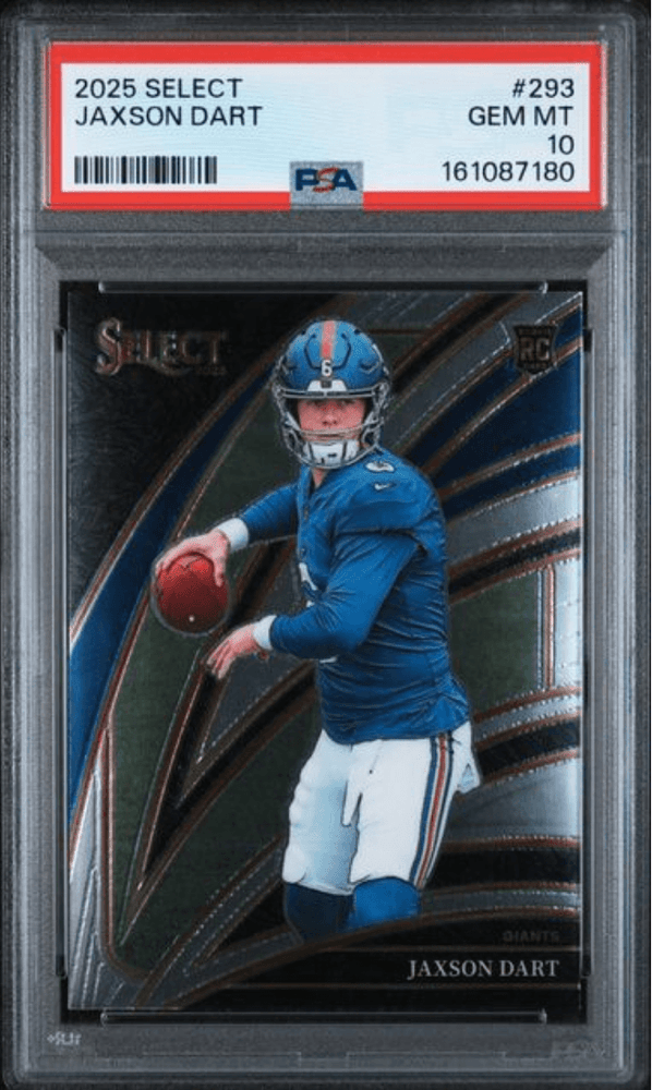 Graded 2025 Panini Select Jaxson Dart #293 Rookie RC Football Card PSA 10 Gem Mint (ONLINE ORDER ONLY)