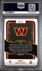 Graded 2024 Panini Select Jayden Daniels #112 Green & Yellow Shock Rookie RC Football Card PSA 10 Gem Mint (ONLINE ORDER ONLY)