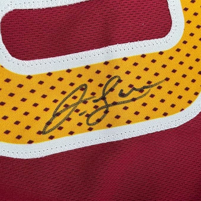 Framed Autographed/Signed Jaylin Lane 35x39 Washington Maroon Football Jersey JSA COA (ONLINE ORDER ONLY)