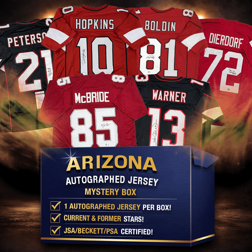 Autographed/Signed Arizona Football Jersey Mystery Box with PSA JSA or Beckett COA (ONLINE ORDER ONLY)