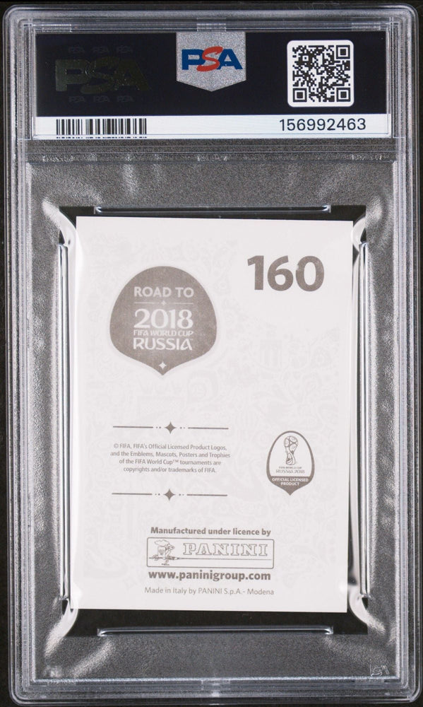 Graded 2018 Panini FIFA World Cup Cristiano Ronaldo #160 Portugal Road to Russia Stickers Soccer Card PSA 10 Gem Mint (ONLINE ORDER ONLY)