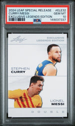 Graded 2024 Leaf Special Release Lionel Messi Stephen Curry #ELE32 Exclusive Legends Edition Soccer Card PSA 10 Gem Mint (ONLINE ORDER ONLY)