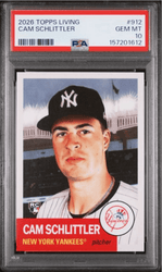 Graded 2026 Topps Living Cam Schlittler #912 Rookie RC Baseball Card PSA 10 Gem Mint (ONLINE ORDER ONLY)