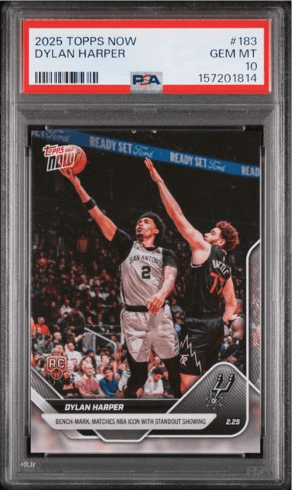 Graded 2025 Topps Now Dylan Harper #183 Rookie RC Basketball Card PSA 10 Gem Mint (ONLINE ORDER ONLY)