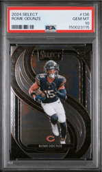 Graded 2024 Panini Select Rome Odunze #136 Rookie RC Football Card PSA 10 Gem Mint (ONLINE ORDER ONLY)