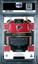 Graded 2023 Panini Select Bijan Robinson #4 Die Cut Silver Prizm Rookie RC Football Card PSA 10 Gem Mint (ONLINE ORDER ONLY)