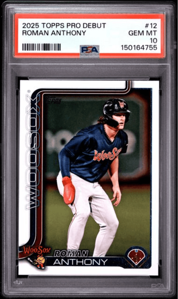 Graded 2025 Topps Pro Debut Roman Anthony #12 Rookie RC Baseball Card PSA 10 Gem Mint (ONLINE ORDER ONLY)