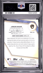 Graded 2025 Topps Bowmans Best Jesus Made #TP17 Top Prospects Refractor Rookie RC Baseball Card PSA 10 Gem Mint (ONLINE ORDER ONLY)