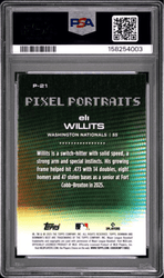 Graded 2025 Topps Bowmans Best Eli Willits #P21 Pixel Portraits Rookie RC Baseball Card PSA 10 Gem Mint (ONLINE ORDER ONLY)