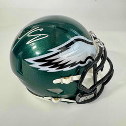 Autographed/Signed LeSean McCoy Philadelphia Eagles Mini Football Helmet JSA COA
