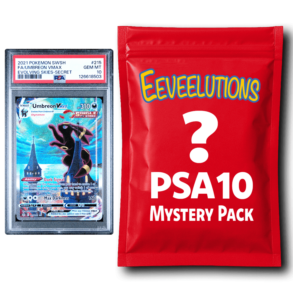 Eeveelutions PSA 10 Graded PKM Card Mystery Pack Trading Card Game