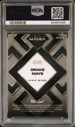 Graded 2023 WC Auto Mania Red Checkerboard Drake Maye #AMSQA /6 Auto Rookie RC Football Card PSA 10 Gem Mint