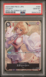 Graded 2024 One Piece Stussy #085 OP07 JP Alt Art Trading Card Game PSA 10 Gem Mint (ONLINE ORDER ONLY)
