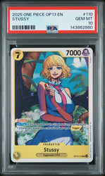 Graded 2025 One Piece Stussy #110 OP13 EN Trading Card Game PSA 10 Gem Mint (ONLINE ORDER ONLY)