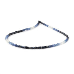 3-3.5mm Shaded Blue Sapphire Faceted Rondelles 15.5 inch 205 Beads AA (ONLINE ORDER ONLY)