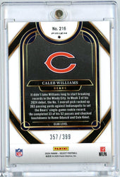 2024 Panini Select Caleb Williams #216 Orange Shock /399 Rookie RC Football Card (ONLINE ORDER ONLY)